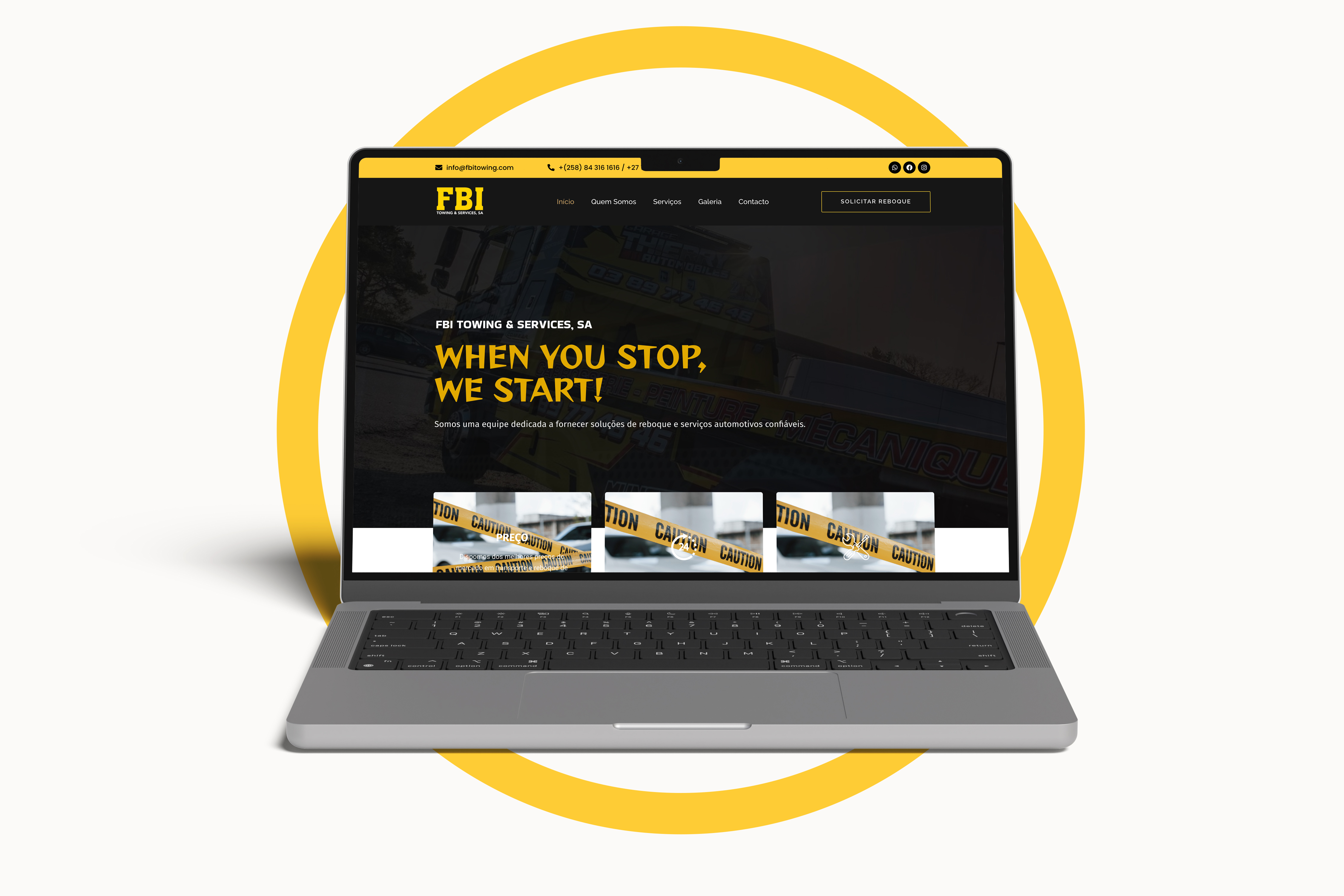 Website Empresarial para FBI TOWING