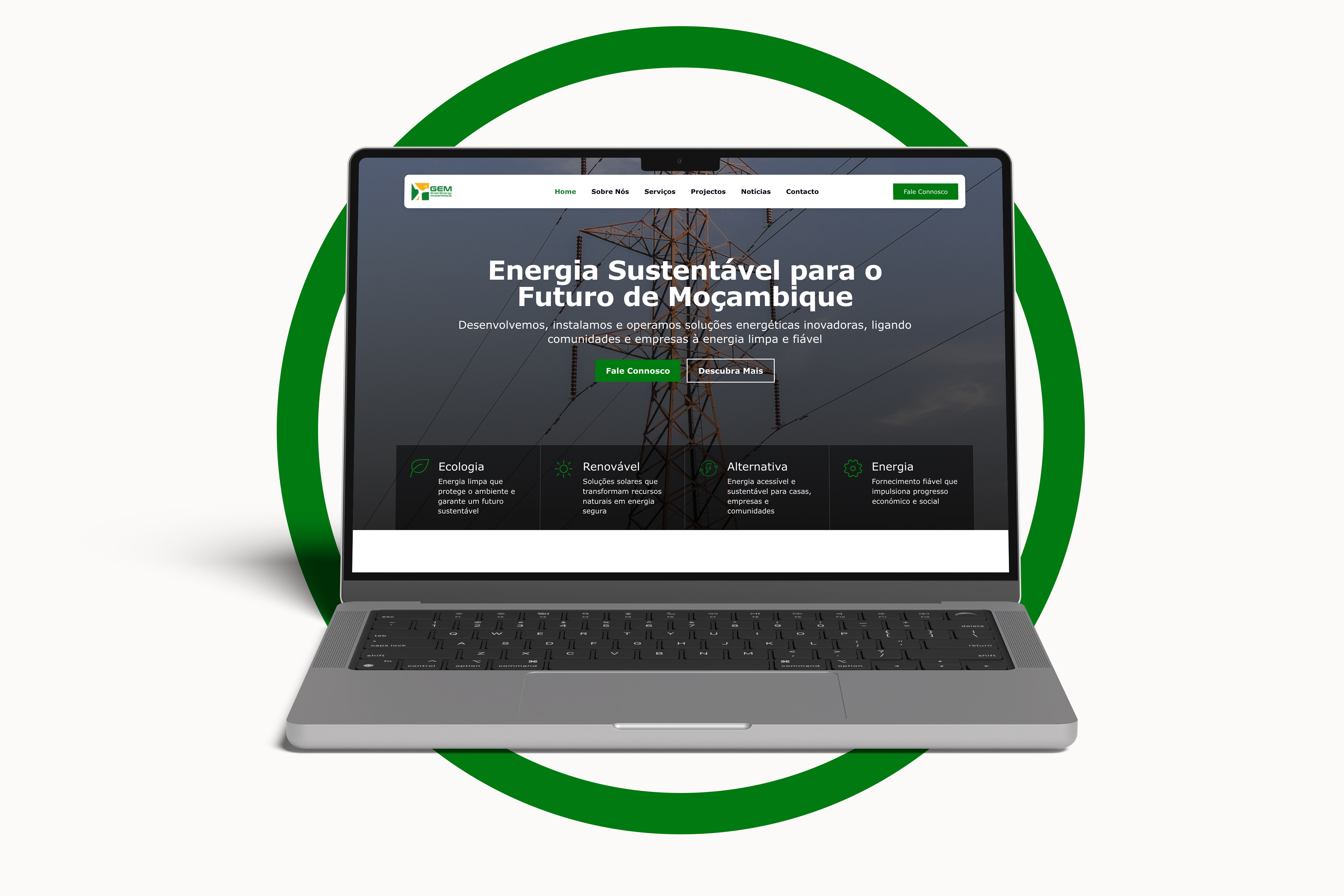 Website Empresarial para Green Energy Mozambique