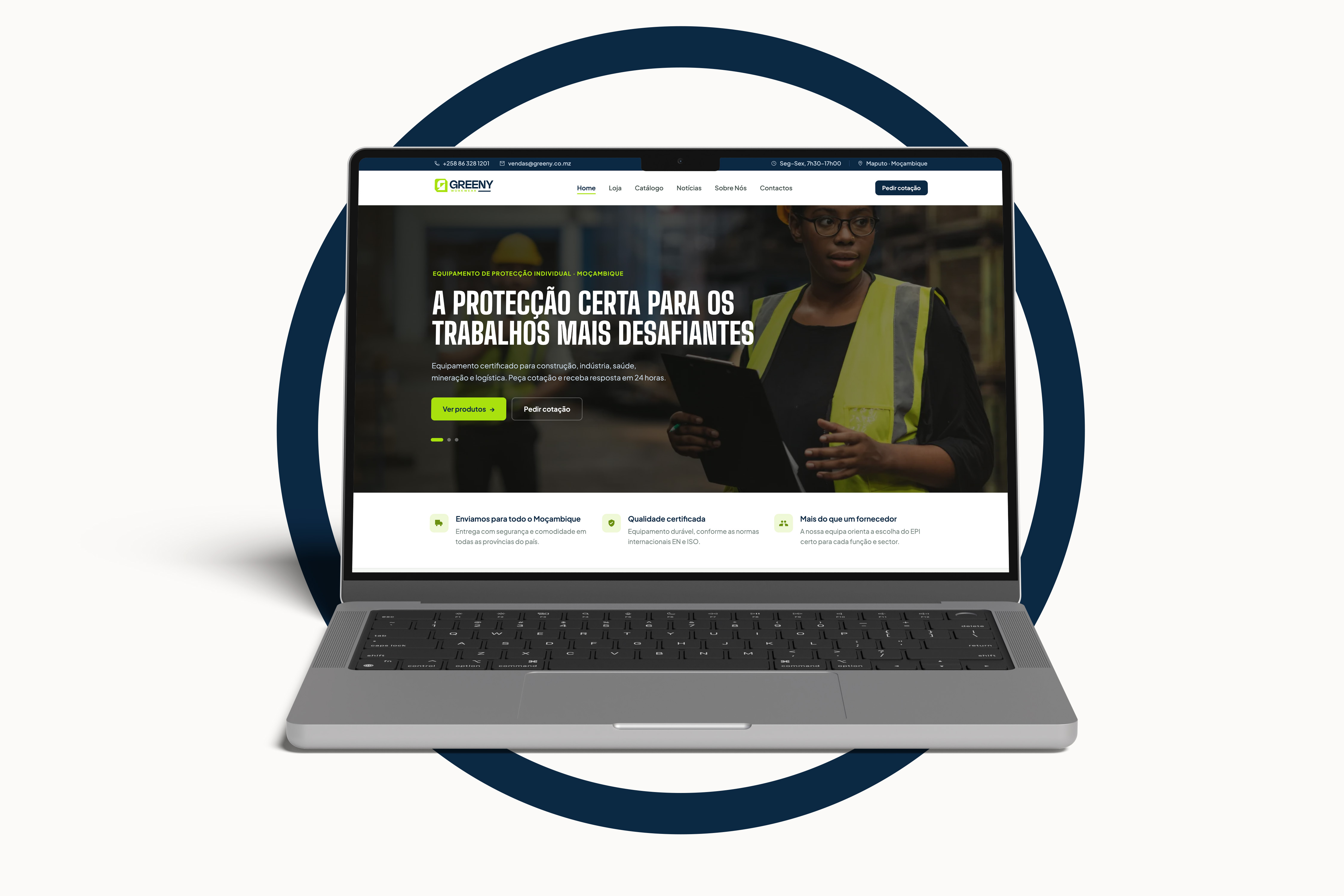 Loja Virtual para Greeny WorkWear
