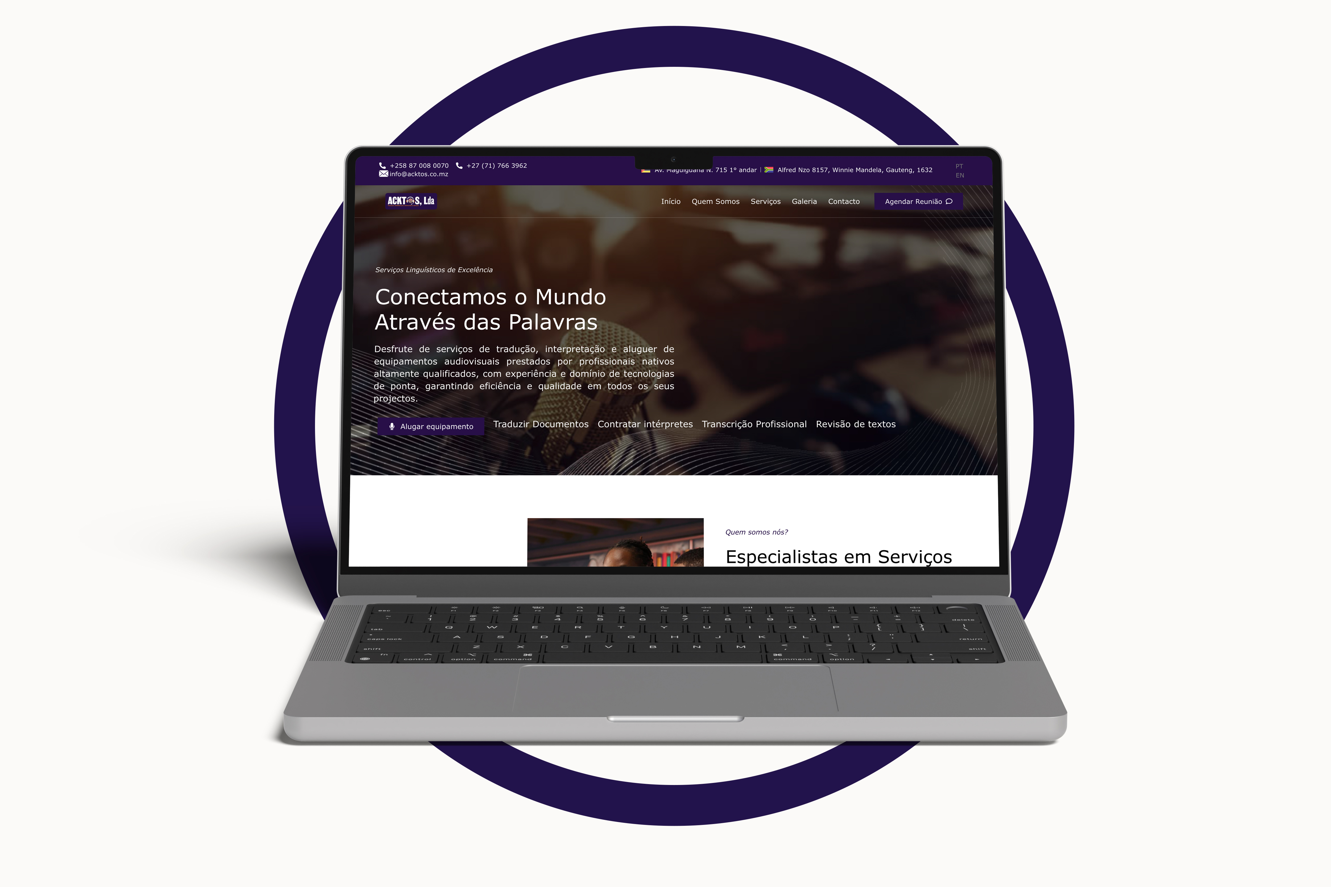 Website Empresarial para Acktos, Lda