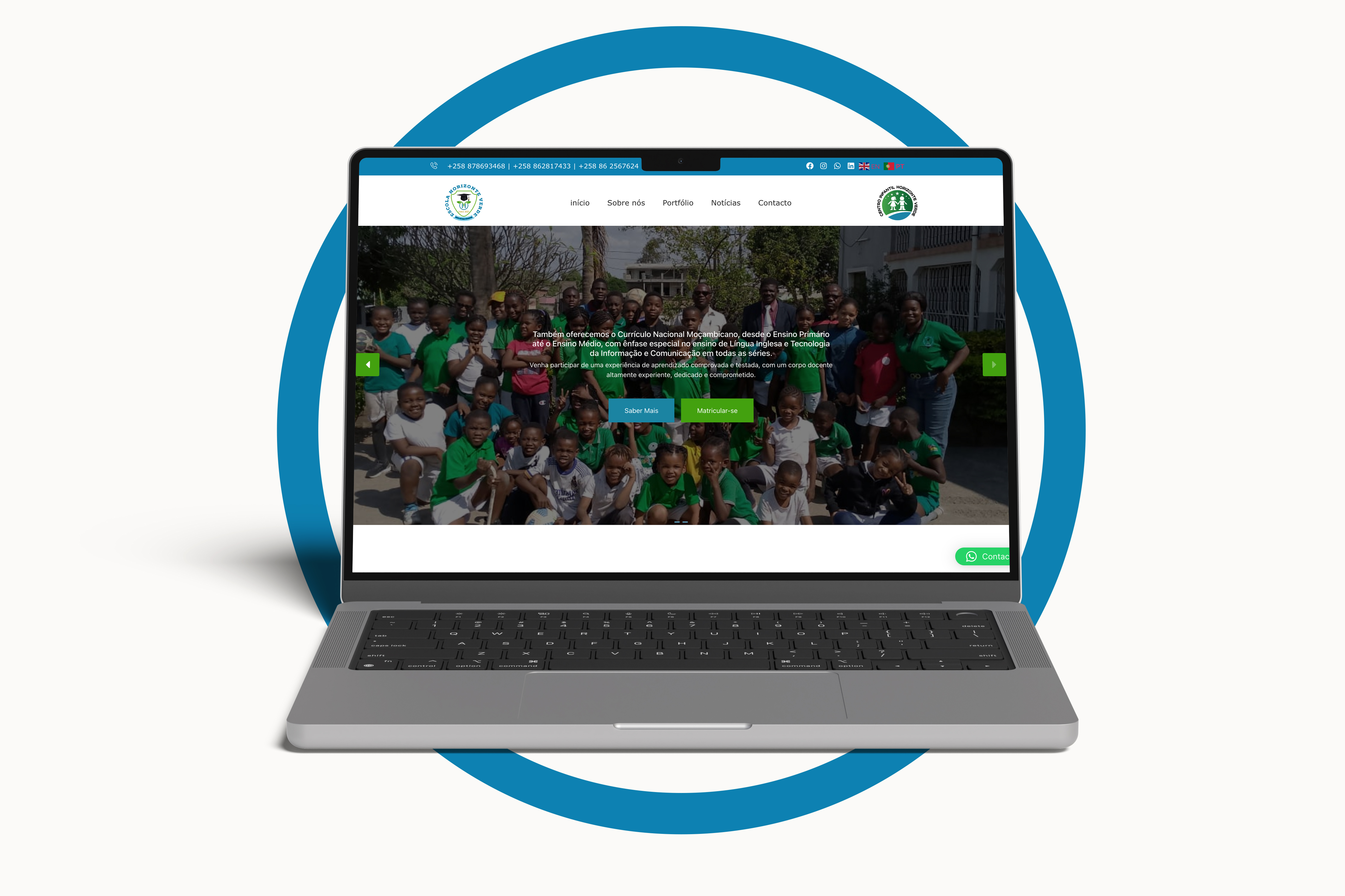 Website Institucioanl para Escola Horizonte Verde