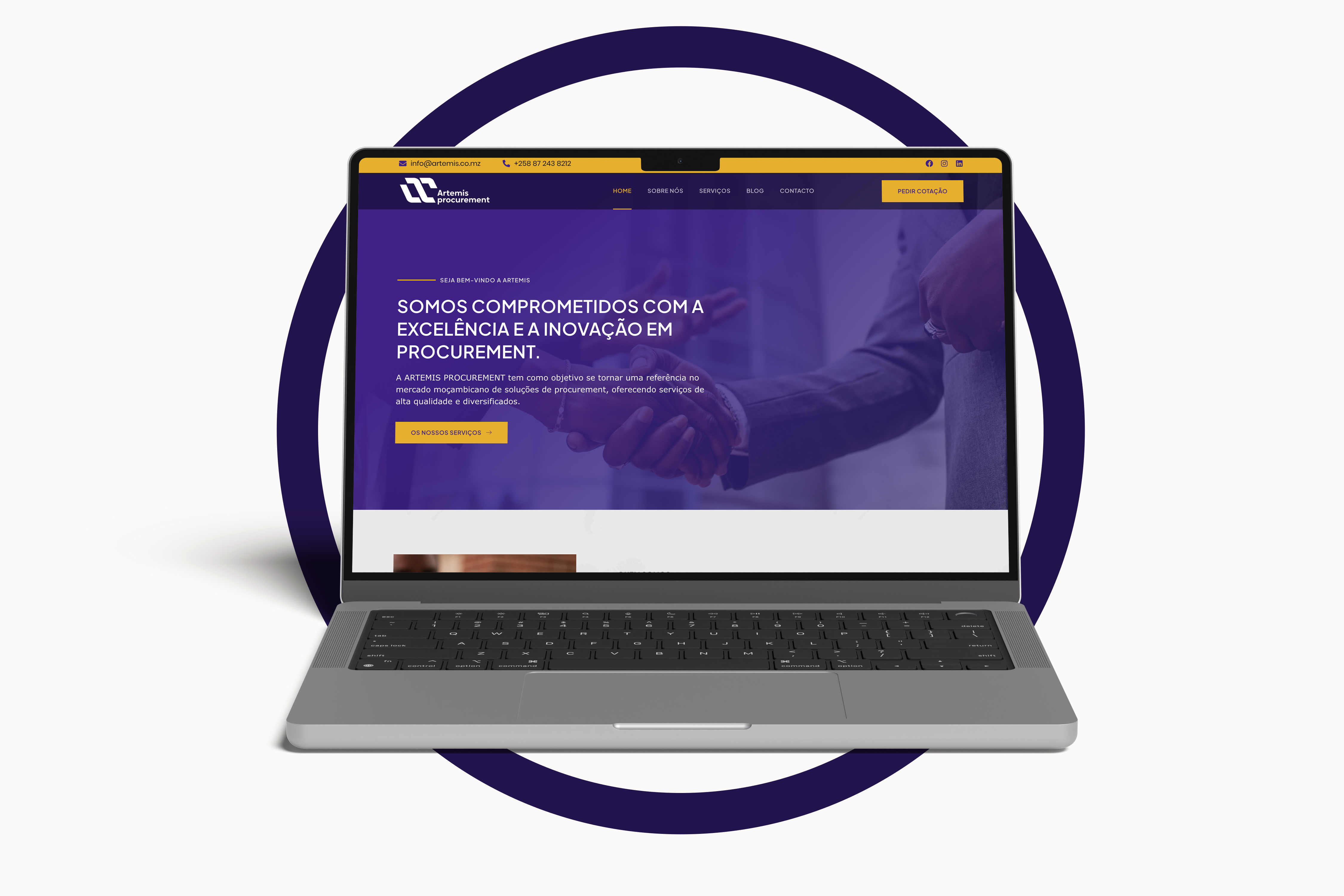 Website Empresarial para ARTEMIS PROCUREMENT