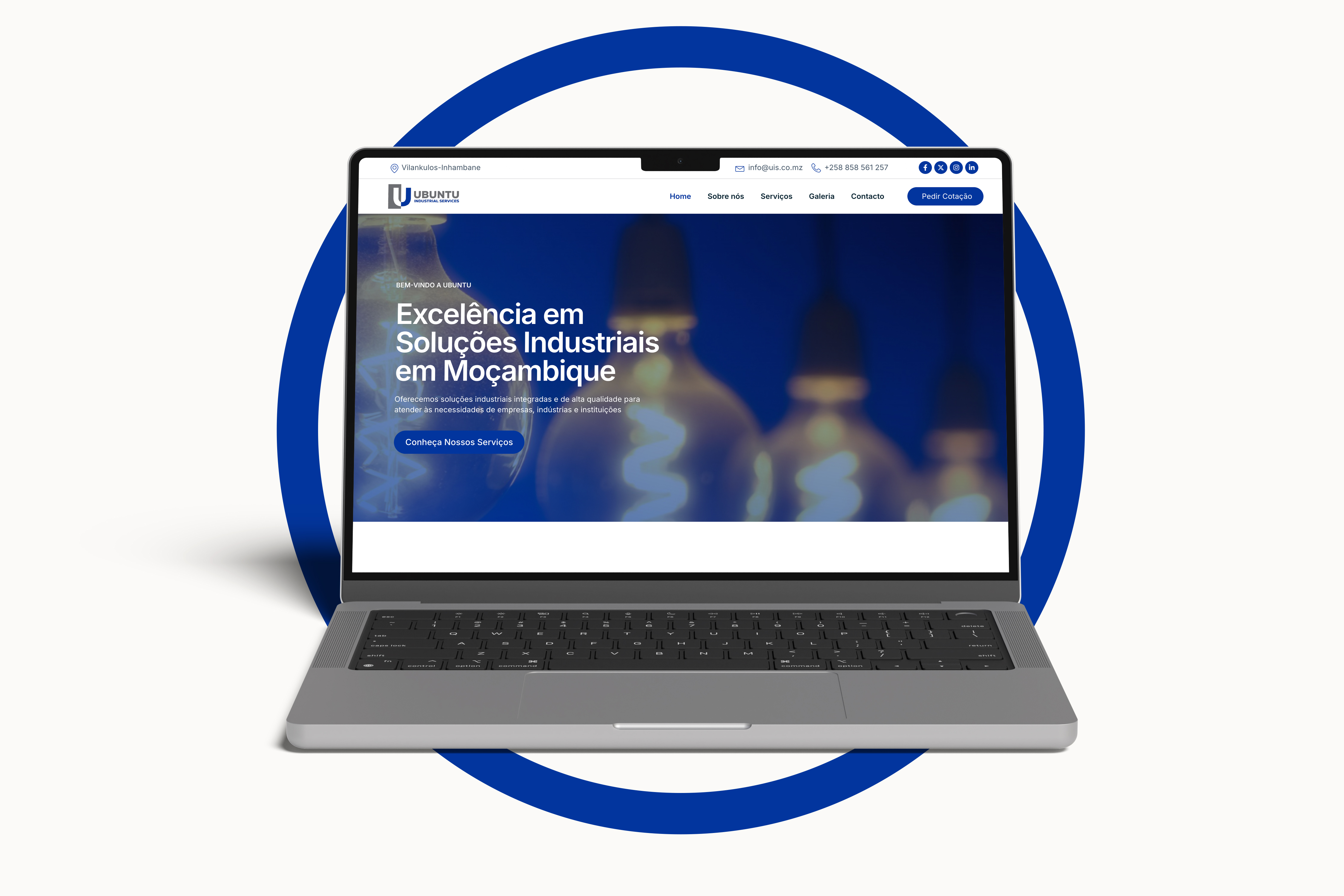 Website Empresarial para Ubuntu Industrial Services